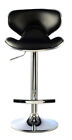 Two Bar Stools Black Lime Red Pink White Leather Seat Adjustable Swivel Chrome
