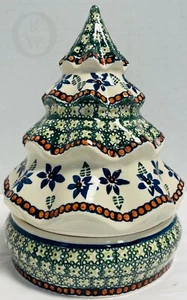 WIZA Polish Pottery*2 Piece*Christmas Tree*Candy Dish*24257W S216 - Bild 1 von 5