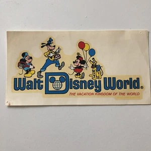 Vintage Walt Disney World Aufkleber Mickey Goofy Donald Minnie - Bild 1 von 2