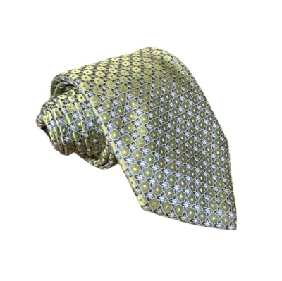 NUEVO Corbata Canali Cuello Para Hombre Verde Geométrico Foulard Moderno Reciente Moderno Italia Foto 1 de 4