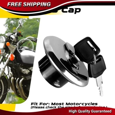 Motorcycle Fuel Gas Tank Door Cover Cap Fuel Filler Door Cover W/Keys Universal - Image 1 of 4