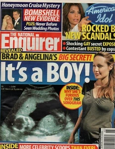 National Enquirer February 6 2006 Angelina Jolie Brad Pitt American Idol - Picture 1 of 2