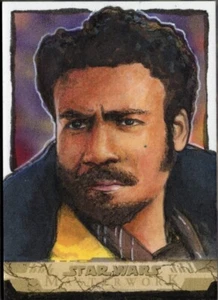 2024 Topps Star Wars Masterwork Lando Calrissian Sketch Card 1/1 by Ian McKesson - Picture 1 of 2