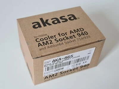 Akasa AK-865 AMD CPU AM2 Socket 754 939 940 Athlon 64 Cooler Fan & Heatsink - Image 1 of 4