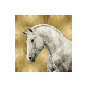 Stampa su Tela su Carta Poster o Quadro Rose Martin White Stallion on Gold - Imagen 1 de 2