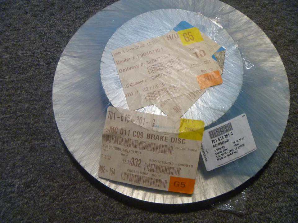 Rotor de freno de disco Volkswagen VW Eurovan 1997-2003 701615301G OEM nuevo 1998 1999 Foto 1 de 1