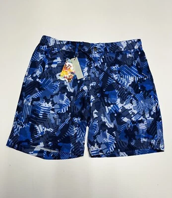 Pantalones Cortos Para Hombre Robert Graham Talla 32 Azul Geométrico Calce Clásico Foto 1 de 4
