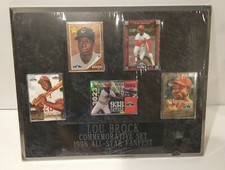 Lou Brock 1998 All-Star Fanfest Set of 5 Cards on Plaque Rare Vintage