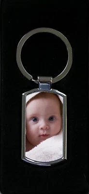 Personalised Photo Keyring Metal Custom Printed complete with Gift box - Image 1 of 2