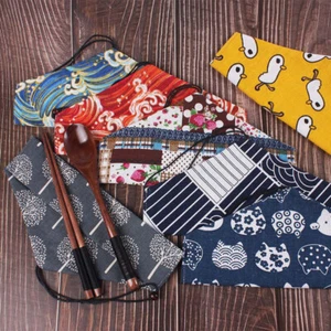 Reusable Drawstring Cutlery Pouch Travel Tableware Straw Carrying Case - Bild 1 von 35