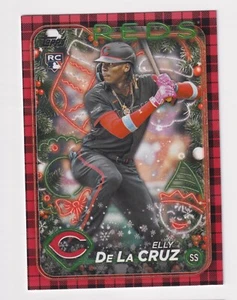 2024 Topps Holiday RED PLAID H102 ELLY De La CRUZ RC Rookie ADVENT QTY AVAILABLE - Picture 1 of 4