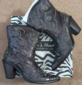 Helen's Heart Damen-Westernstiefelette silberfarben Pailletten Glitzer 6 neu im Karton - Bild 1 von 4