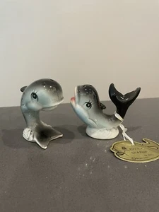 Vintage Kelvin 1962 Whale Salt & Pepper Shakers Kelvin’s Treasures Japan - Picture 1 of 14