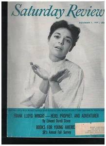 Saturday Review November 7 1959 Frank Lloyd Wright Anne Bancroft Miracle Worker - Picture 1 of 2