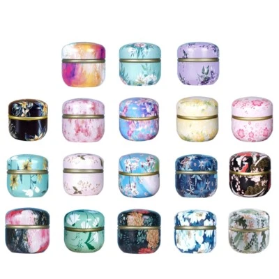 Small Round Cans Portable Tin Cans Packaging Tinplate Material 18 Styles Choose - Image 1 of 4
