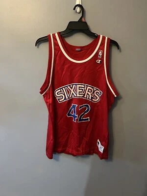 Camiseta deportiva vintage del campeón Philadelphia 76ers Jerry Stackhouse #42 para hombre 48 roja NBA Foto 1 de 4