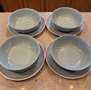 Unbranded 8 Pc Set Melamine Bowls and Plates Seafoam Green - Picture 1 of 9