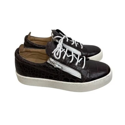 Giuseppe Zanotti Frankie Brown Crocodile Leather Women Size 41.5 (fit like 10) - Image 1 of 4