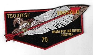 Tsoiotsi Tsogalii Lodge 70 Flap RED Bdr Old North State NC - Picture 1 of 1