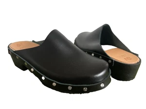 NEW SANTA VENETIA GOODS Jill Studded Leather Women's Clog Sz EU 41 - Black - Picture 1 of 13