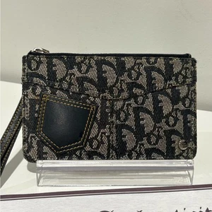 Auténtico bolso pulsera Christian Dior azul estampado lona con certificado - Imagen 1 de 11
