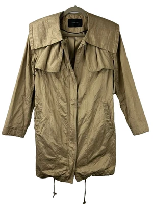 Chaqueta parka utilitaria Tahari para mujer talla pequeña con cordón capucha inferior caqui Foto 1 de 4