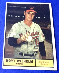 Carta Baseball 1961 Topps Hoyt Wilhelm n.545 (numero alto) originale come trovata EX! - Foto 1 di 6