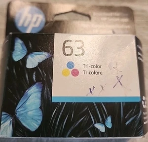 Hp 63 Tri-color Ink Cartridge Expired Oct 2025 - Zdjęcie 1 z 3