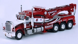 Brekina 1973 Peterbilt 359 Tow Truck Red/White Kauff's #86275 HO 1/87 Scale - Picture 1 of 8