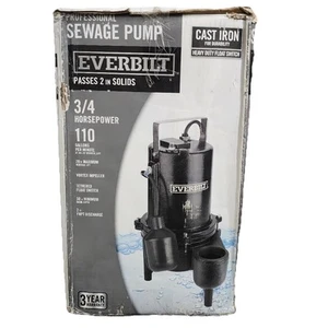 Pompa espulsore acque reflue in ghisa Everbilt 3/4 HP 110 GPM ESE60W-HD - Foto 1 di 2