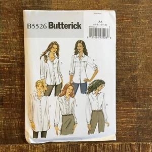 Butterick Sewing Pattern B5526 Women Shirt Button Down Simple Classic 6-12 UNCUT - Picture 1 of 3