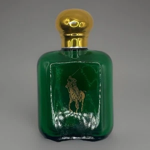 EMPTY-Vintage Polo Ralph Lauren Eau De Toilette,splash Cologne Green Glass, Gold - Picture 1 of 5