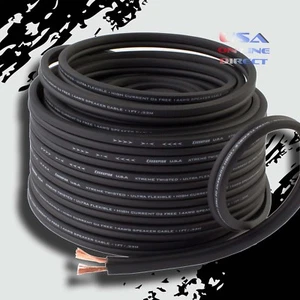 10 Gauge OFC 100% Copper Marine Car Home Audio Speaker BLACK Cable Wire Per Ft.  - Picture 1 of 9