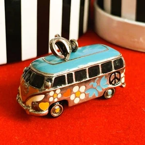 Thomas Sabo XL Charm Anhänger VW Bus Bulli Hippie türkis bunt TOP-Zust TS-OVP - Bild 1 von 6