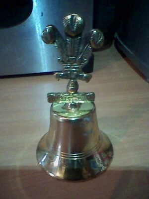 Vintage Brass Bell Charles And Diana School Church Bell 15cm Tall Quirky - Image 1 of 2