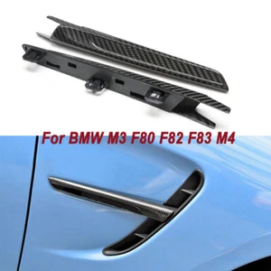 2Pcs Carbon Side Fender Vent Cover Trim Replacement For BMW M3 F80 F82 F83 M4 - Bild 1 von 12