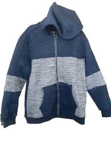 Akademiks Mens Blue and Gray Fleece Zip Up Hoodie Size XL - Picture 1 of 4