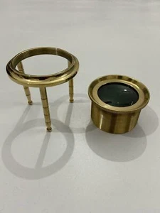 Brass Marine Navigation Magnifying Glass Paper Weight Magnifier 2" Inch - Picture 1 of 4