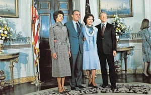 Postcard Washington DC:  President Carter & VP Mondale with Wives @ Inauguration - Picture 1 of 2