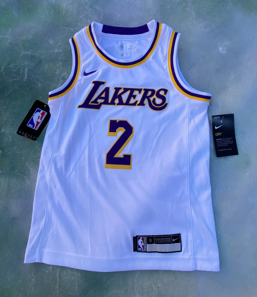Nike NBA Los Angeles Lakers Lonzo Ball #2 Jersey Size Youth S (8). - Image 1 of 4