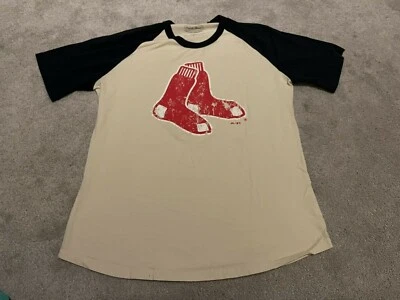 Boston Red Sox Mens Large T Shirt MLB Baseball Sports Logo Ivory - Image 1 of 4