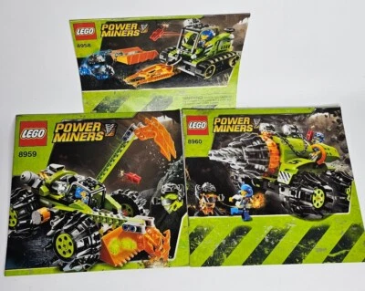 LEGO Power Miners 8958 8959 8960 Instruction Booklets Manuals ONLY - Image 1 of 3