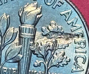 2019-P Field Restricted Strike Through Error Roosevelt Dime (1218) - Picture 1 of 7