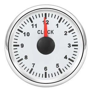 2"52mm Universal Clock Gauge Meter 0-120 Hours Red LED for Car Truck Marine Boat - Picture 1 of 11