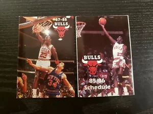 1985-86 Chicago Bulls Basketball Pocket Schedule -1987-88 ~ VG-EX  - Picture 1 of 5