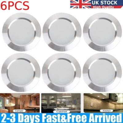 6 x 3 Watts LED 12V Downlights Caravan Boat Recessed Spot Lights Cool White UK - Image 1 of 4
