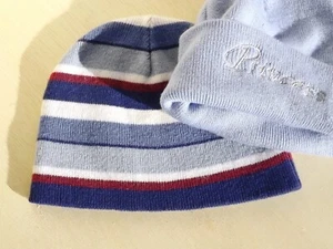 Girls Winter Caps & Scarf Size 3-4 Yrs, Princess Blue & Stripe Set, 2 Pcs - Picture 1 of 4