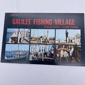 This is Galilee Fishing Village Narragansett, Rhode Island, multi view postcard - Picture 1 of 2