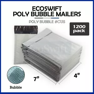 1200 #0000 4x6 EcoSwift Poly Luftpolster Versandtaschen gepolsterter Umschlag Versand Versorgung Taschen - Bild 1 von 6