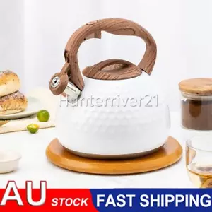 3L Whistling Kettle Stainless Steel Camping Stove Top Tea Gas Picnic Hob Kettle - Picture 1 of 12